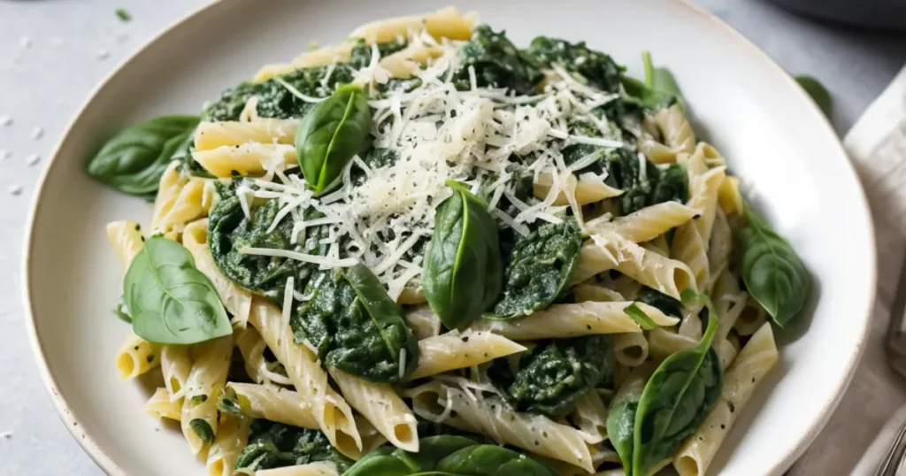 Creamy-spinach-pasta