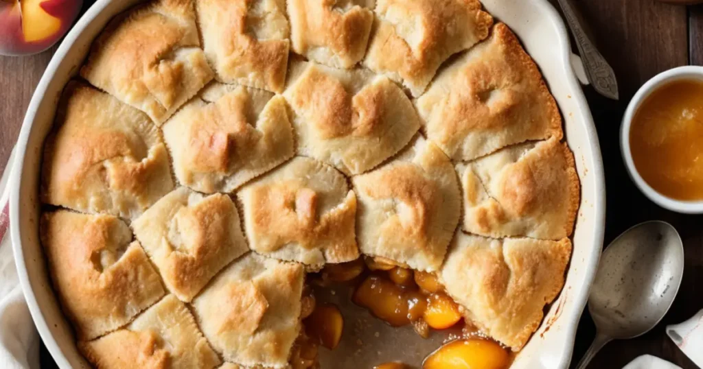 How to make peach cobbler with cake mix: A step-by-step guide.