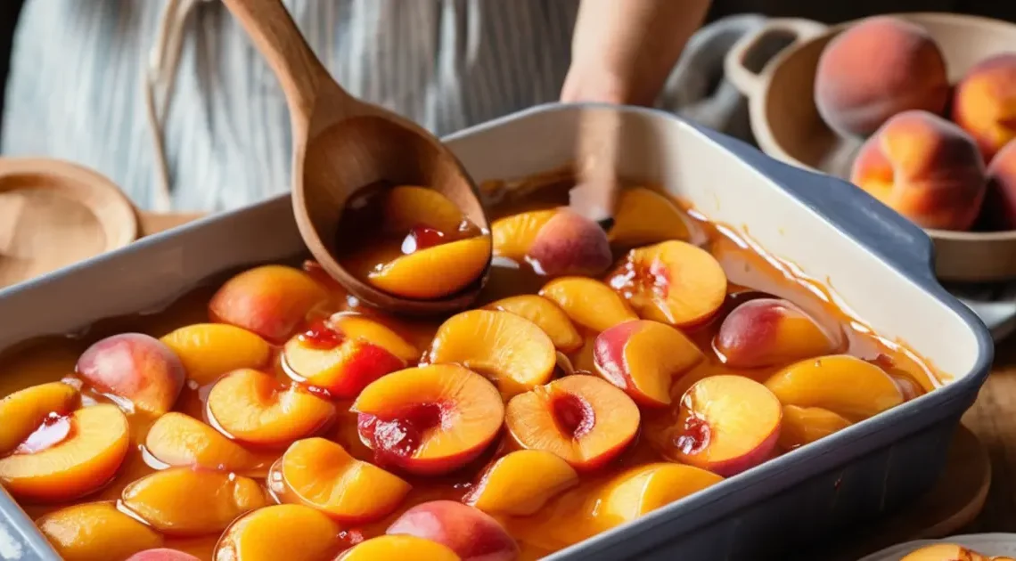 How to make peach cobbler with cake mix: A step-by-step guide.