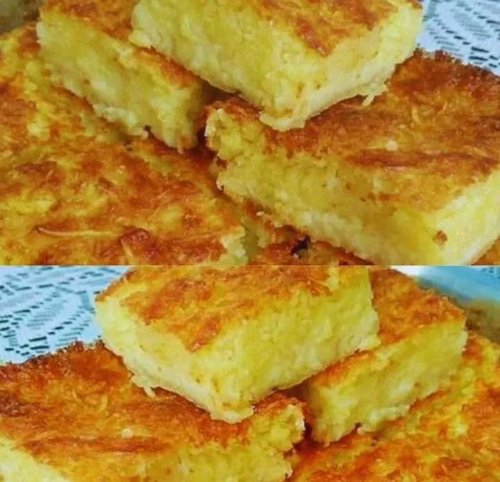Delicious homemade cassava cake served on a plate