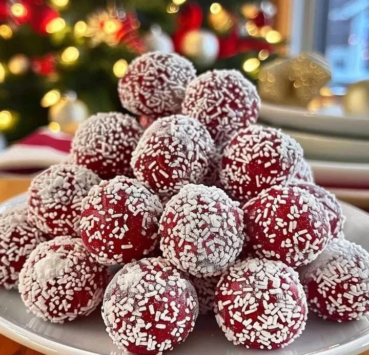 Delicious Christmas Bicerin Strawberry Balls for the holiday season