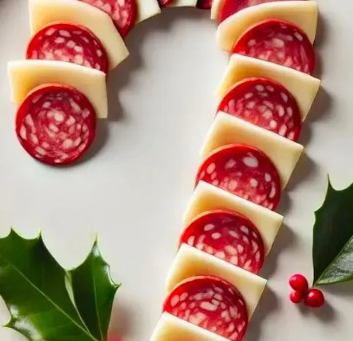 Colorful Christmas candy canes arranged for holiday decoration.